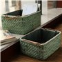 TUKRPQMRI 2023 de Panier de Rangement tissé en Peau de maïs, Panier de Rangement for Table, cosmétiques, vêtements, Jouets, coll