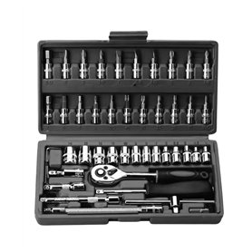 TUKRPQMRI Ensemble de 46 pièces d'outils combinés for réparation automobile