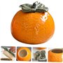 Pot de stockage de poudre de café de thé orange Pot de sucre en céramique Boîte de stockage de nourriture Conteneurs de stockage
