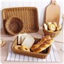 Paniers de rangement en rotin naturel, paquet de 3 paniers à pain tissés en imitation rotin, paniers à fruits rectangulaires tis