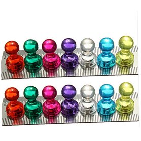 Hotaden 10pcs Magnétique Punaises Néodyme Noticeboard Quille Pin Aimants Whiteboard Couleur Aléatoire