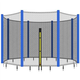 Filet de Remplacement pour Trampolines Filet de sécurité pour Trampolines Ø 305 cm Filet de Trampoline 8 Poteau Filet Rond