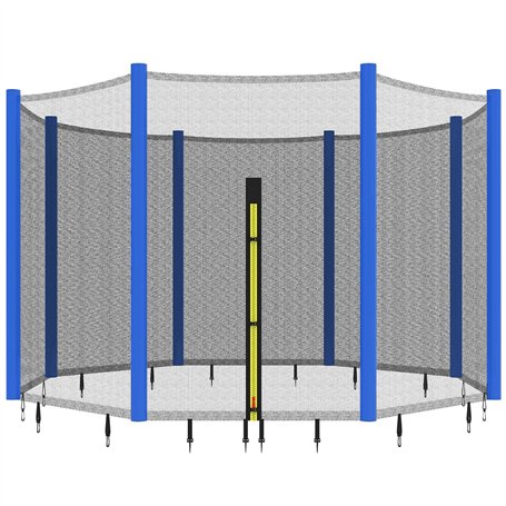 Filet de Remplacement pour Trampolines Filet de sécurité pour Trampolines Ø 305 cm Filet de Trampoline 8 Poteau Filet Rond