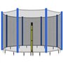 Filet de Remplacement pour Trampolines Filet de sécurité pour Trampolines Ø 305 cm Filet de Trampoline 8 Poteau Filet Rond