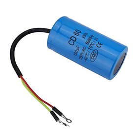 Condensateur CD60 Run avec fil conducteur 250V AC 150uF 50/60Hz pour compresseur d'air de moteur