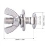 Ensemble de Vis en Métal, 2pcs Portable Kit d'Assortiment de Vis à Machine Vis de Plongée Boulons à Papillon Écrous à Oreilles K