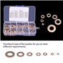 Rondelles Plates, 180pcs M2/M2.5/M3/M4/M5/M6/M8/M10 Kit de rondelles Plates en Laiton Assorties avec boîte