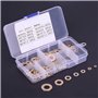 Rondelles Plates, 180pcs M2/M2.5/M3/M4/M5/M6/M8/M10 Kit de rondelles Plates en Laiton Assorties avec boîte