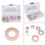 Rondelles Plates, 180pcs M2/M2.5/M3/M4/M5/M6/M8/M10 Kit de rondelles Plates en Laiton Assorties avec boîte