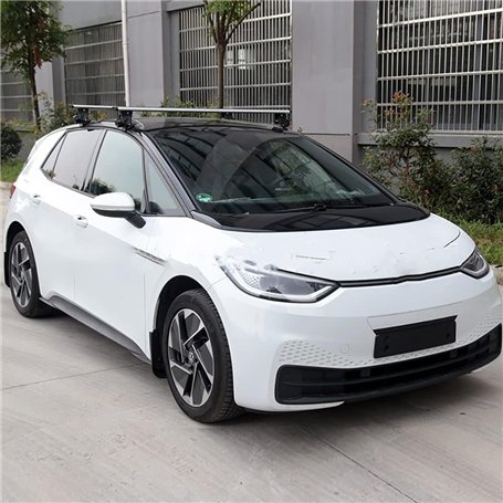 JZWJNFYY Aluminium Voiture Galeries De Toit pour VW ID.3 Aluminium Croix Barres Balustrade Transporteur