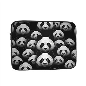 LLKGOT Housse de protection antichoc pour ordinateur portable 10" Motif tête de panda Pour homme femme Voyage d'affaires bureau