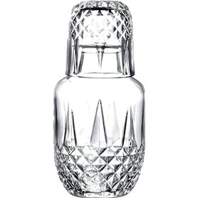 DUHALINE Audrey Crystal Ensemble carafe et verre de chevet en cristal avec pichet et gobelet