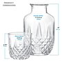 DUHALINE Audrey Crystal Ensemble carafe et verre de chevet en cristal avec pichet et gobelet, 2 pièces (525 ml)