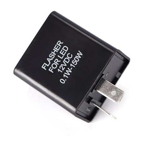 DINGYIG Relais De Moto 2 Broches 12V Relais De Clignotant Réglable Universel Relais