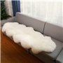 Altlue Tapis Peau Mouton Veritable Tapis Fourrure Naturel Peau De Bete (Blanc