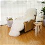 Altlue Tapis Peau Mouton Veritable Tapis Fourrure Naturel Peau De Bete (Blanc,70 * 200cm)
