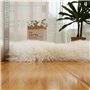 Altlue Tapis Peau Mouton Veritable Tapis Fourrure Naturel Peau De Bete (Blanc,70 * 200cm)