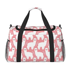 Grand sac de voyage en toile avec imprimé lama alpaga pour femme