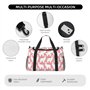 Grand sac de voyage en toile avec imprimé lama alpaga pour femme, noir, taille unique, Noir/blanc, One Size
