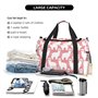 Grand sac de voyage en toile avec imprimé lama alpaga pour femme, noir, taille unique, Noir/blanc, One Size