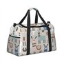 Llama Sac de voyage en toile avec imprimé cactus pour femme Noir Taille unique, Noir/blanc, One Size