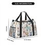 Llama Sac de voyage en toile avec imprimé cactus pour femme Noir Taille unique, Noir/blanc, One Size