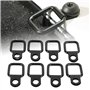 Reminnbor 8 pièces ancrages à Anneau en D Hardtop/Couvercle Attache de Fixation à Retrait Rapide pour JK YJ TJ JKU Sports/Sahara