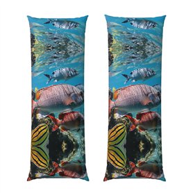 Taie d'oreiller douce pour le corps avec motif de poissons sous-marins avec fermeture éclair