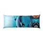 Magnifique taie d'oreiller pour le corps avec motif de dauphins du monde sous-marin avec fermeture éclair, taies d'oreiller pour
