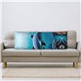 Magnifique taie d'oreiller pour le corps avec motif de dauphins du monde sous-marin avec fermeture éclair, taies d'oreiller pour
