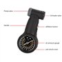Annadue Jauge de Pression des pneus, manometre Pneu Voiture/vélo, Durable, adapté pour Schrader/pour Presta, Noir