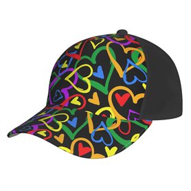Gay Pride Casquette de baseball avec imprimé arc-en-ciel pour homme et femme – Chapeau d'extérieur réglable