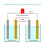 Dispositif éducatif d'expérimentation scientifique sur batterie à eau salée, for les laboratoires en classe, démontrant des expé