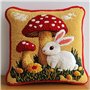ASONGLINGO Kit de Coussin avec Crochet à Loquet Coussin au Point Noué