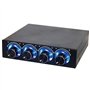 Régulateur de Vitesse de Ventilateur, régulateur de température et de Vitesse PC 4 canaux pour Ventilateurs avec LED Bleue, régu