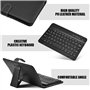 Cuifati Clavier et étui Bluetooth, étui élégant pour Support Folio 2 en 1 + Clavier Bluetooth 3.0 détachable, pour téléphones An