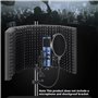 NEWFUN Bouclier D'isolation pour Micro, Protecteur en mousse absorbante avec filtre anti-pop et trépied, conception pliable, pou