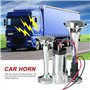 Chrome Zinc Dual Trumpet Air Horn Avec Compresseur p