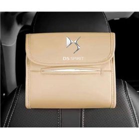 LEARNE Nouveau Support De Boîte De Rangement De Mouchoirs De Voiture en Cuir Pare-Soleil pour Citroen DS Spirit Ds3 Ds4 Ds4s Ds5