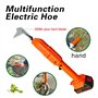 XGHDPBM Motoculteur sans Fil, motobineuse électrique et houe à Creuser avec Batteries et Perche télescopique, motobineuse portat