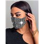 Handcess Sparkly Crystal Mesh Masque Glitter Strass Mascarade Ball Party Discothèque Masques Faciaux Halloween Genie Costume Acc