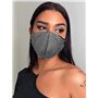 Handcess Sparkly Crystal Mesh Masque Glitter Strass Mascarade Ball Party Discothèque Masques Faciaux Halloween Genie Costume Acc