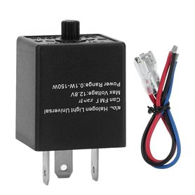 12V 24V 3 BROCHES Réglable Clignotant Fréquence Relais Moto Universel Relais Accessoires