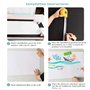 TOOSOAR Tableau Blanc Effacable, 60 * 40cm Tableau Frigo Magnétique, Tableau Blanc Effacable Magnetique, Avec Marqueur et Efface