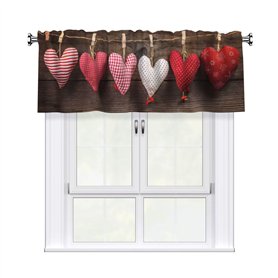 YQxwJL Rideau de Saint-Valentin imprimé cœurs 137 x 45