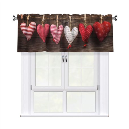 YQxwJL Rideau de Saint-Valentin imprimé cœurs 137 x 45