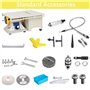 Scie Lapidaire à Bijoux pour Couper des Roches, Mini Scies De Table, Meuleuse, Machine De Polissage 0-10 000 TR/Min avec Arbre F