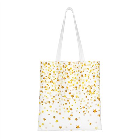 YQxwJL Sparsed Dreamy Sac fourre-tout en toile avec imprimé étoiles et pois pour femme
