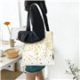 YQxwJL Sparsed Dreamy Sac fourre-tout en toile avec imprimé étoiles et pois pour femme, sac à main, sac fourre-tout, sac à main 