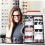 Boîte de Rangement Pliable Pour Lunettes, Boîte de Rangement Pour Montres 16 Verres à Grille, En Panneau de Fibres de Densité Mo